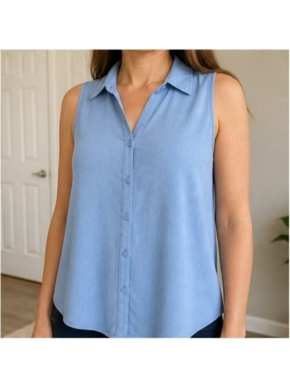 Blue Tunic Blouse - Picture 2 of 6